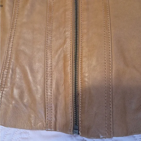 Tan Leather Jacket - Picture 4 of 9